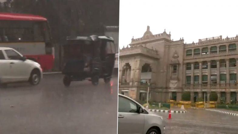 Karnataka: बेंगलुरु में हुई बारिश, लोगों को मिली गर्मी से राहत-Video