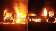 Andhra Pradesh Accident: आंध्र प्रदेश में बड़ा हादसा, बस-ट्रक की टक्कर में 6 लोगों की जिंदा जलकर मौत- VIDEO