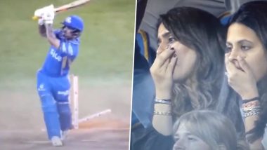 Ritika Sajdeh's Reaction After Ishan Kishan's Wicket: KKR के खिलाफ IPL 2024 मैच के दौरान ईशान किशन के विकेट के बाद रितिका सजदेह की रिएक्शन वायरल, देखें वीडियो