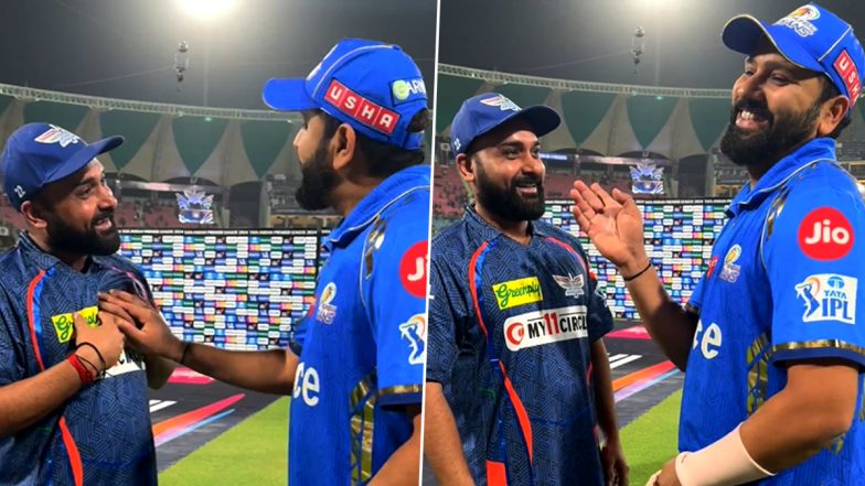 Video: उम्र के अंतर को लेकर रोहित शर्मा ने अमित मिश्रा के साथ किया मजाक, वीडियो हुआ वायरल