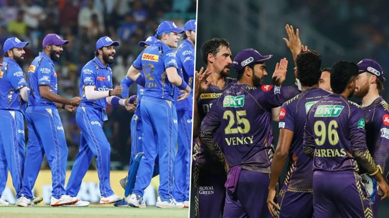 KKR vs MI, IPL 2024 60th Match: आईपीएल इतिहास में कोलकाता नाइट राइडर्स और मुंबई इंडियंस का एक-दूसरे के खिलाफ कुछ ऐसा रहा है प्रदर्शन, यहां देखें दोनों टीमों के आकंड़े