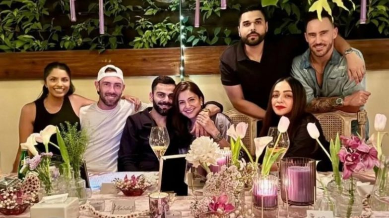 Anushka Sharma Birthday Bash:&nbsp;अनुष्का शर्मा के जन्मदिन पर पति विराट कोहली, क्रिकेटर ग्लेन मैक्सवेल&nbsp;समेत कई लोगों के साथ किया सेलिब्रेट,&nbsp;दिग्गजों ने एक साथ खिंचवाई तस्वीरें
