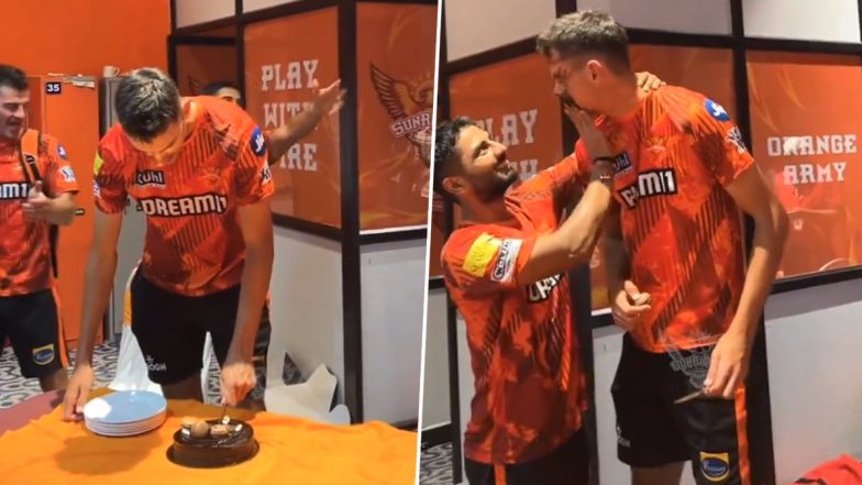 Marco Jansen Cuts Birthday Cake: मार्को जानसन ने सनराइजर्स हैदराबाद टीम के साथियों के साथ जन्मदिन का काटा केक, देखें वीडियो