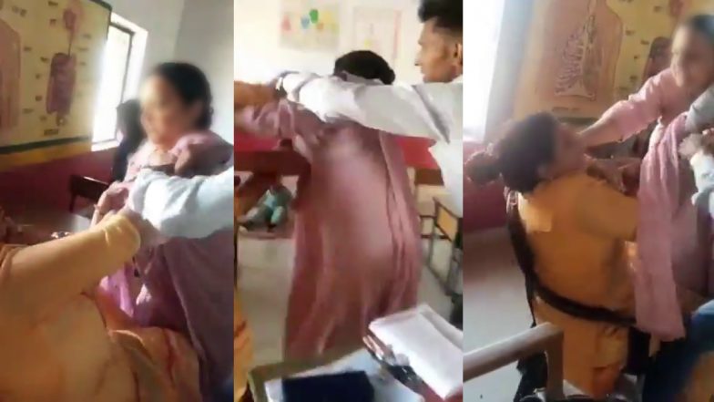 VIDEO: स्कूल में बवाल! आगरा में प्रिंसिपल और महिला टीचर के जमकर हुई मारपीट, हाथापाई का वीडियो वायरल