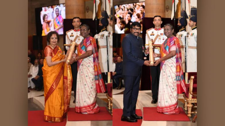 VIDEO: एक्टर चिरंजीवी और अभिनेत्री वैजयंती माला बाली को मिला पद्म विभूषण अवार्ड, राष्ट्रपति द्रौपदी मुर्मू ने किया सम्मानित