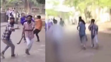 Pune Students Fight Video: पुणे के इंजीनियरिंग कॉलेज में छात्रों के बीच जमकर हुई मारपीट, वीडियो में देखें कोयता गैंग का आतंक!