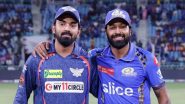 MI vs LSG, IPL 2024 67th Match Live Score Update: मुंबई इंडियंस के कप्तान हार्दिक पांड्या ने जीता टॉस, पहले गेंदबाजी करने का किया फैसला