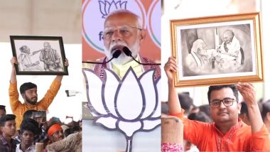 VIDEO: रैली में मां हीराबेन की तस्वीर पाकर खुश हुए PM मोदी, मदर्स डे पर प्रधानमंत्री को मिला अनोखा तोहफा