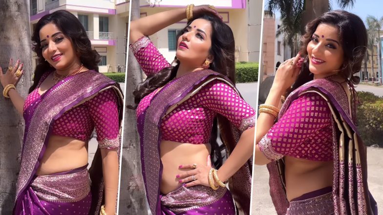 भोजपुरी अदाकारा Monalisa ने देसी लुक में गिराई बिजली, एक्ट्रेस की दिलकश अदाओं नें फैंस का धड़काया दिल (Watch Video)