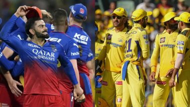 RCB vs CSK, IPL 2024 68th Match Head to Head And Pitch Report: रॉयल चैलेंजर्स बेंगलुरु और चेन्नई सुपर किंग्स के लिए वर्चुअल नॉकआउट, प्लेऑफ में जगह पक्की करना चाहेंगी दोनों टीमें; यहां देखें हेड-टू-हेड आकंड़े और पिच रिपोर्ट