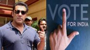 बॉलीवुड के भाईजान सलमान खान ने अनोखे अंदाज में की लोगों से वोट करने की अपील! बोले- एक्सरसाइज की तरह ही है मतदान