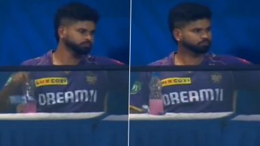 Shreyas Iyer Bottle-Flip In Dressing Room: मैच के दौरान ड्रेसिंग रूम में बैठे श्रेयस अय्यर ने अनजाने में कर दीं ऐसा काम, देखता रह गया फैंस, देखें वीडियो