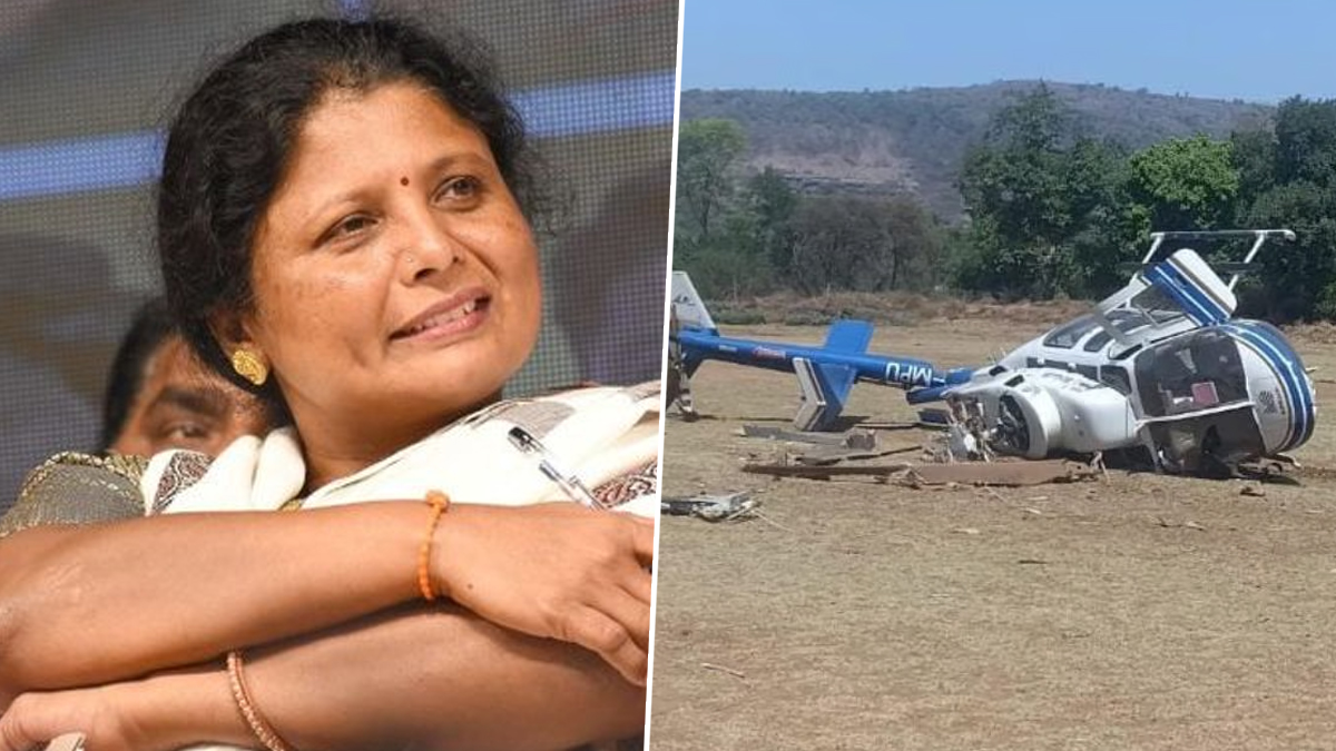 sushma andhare helicopter crashed