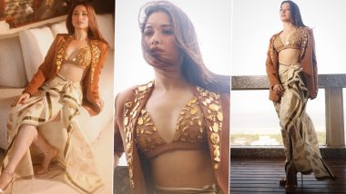 Tamannaah Bhatia ने गोल्डन आउफिट में गिराई बिजली, कैमरा के सामने दिए किलर पोज (View Pics)