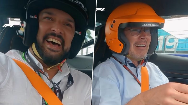 Yuvraj Singh Drive With Mika Hakkinen: मियामी फार्मूला1 ट्रैक पर मिका हक्किनेन के साथ ड्राइव पर निकले युवराज सिंह, टीम इंडिया के पूर्व स्टार ने कह दीं बड़ी बात, देखें वीडियो