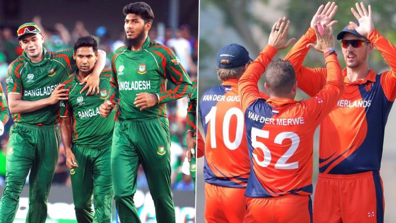 BAN vs NED, 27th Match Live Score Update: बांग्‍लादेश और नीदरलैंड्स के बीच सुपर 8 की जंग, बारिश की वजह से टॉस में देरी