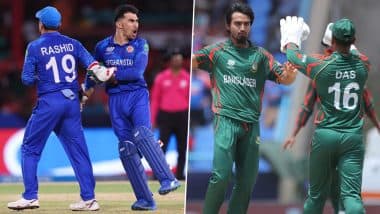 AFG vs BAN T20 World Cup 2024 Live Streaming: सुपर 8 में बांग्लादेश को हरा सेमीफाइनल में जगह बनाने उतरेगी अफ़ग़ानिस्तान, यहां जानें कब- कहां और कैसे देखें लाइव मैच