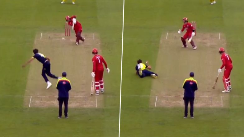 Paul Coughlin Takes a Sensational One-Handed Catch: टी20 ब्लास्ट में पॉल कफ़लिन ने लिया गजब का कैच, बल्लेबाज भी हुआ हैरान, देखें वीडियो