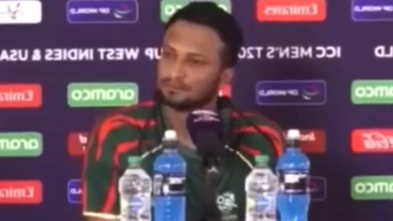'Virender Sehwag Who?' वीरेन्द्र सहवाग ने की थी&nbsp;शाकिब अल हसन&nbsp;की आलोचना, प्रेस कांफ्रेंस में बांग्लादेशी&nbsp;स्टार ने&nbsp;पूर्व भारतीय&nbsp;क्रिकेटर को पहचानने से किया इनकार,&nbsp;देखें वीडियो