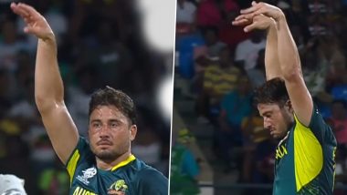 Marcus Stoinis Celebration Video: मार्कस स्टोइनिस ने रहमानुल्लाह गुरबाज़ को आउट करने के बाद दी विदाई, वीडियो हुआ वायरल