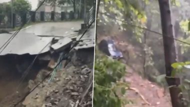 Sikkim Landslide: मंगन जिले को सिक्किम के अन्य जिलों से जोड़ने वाली एक सड़क भूस्खलन के बाद बही, आवागमन में बाधा, कई पर्यटक फंसे-Video