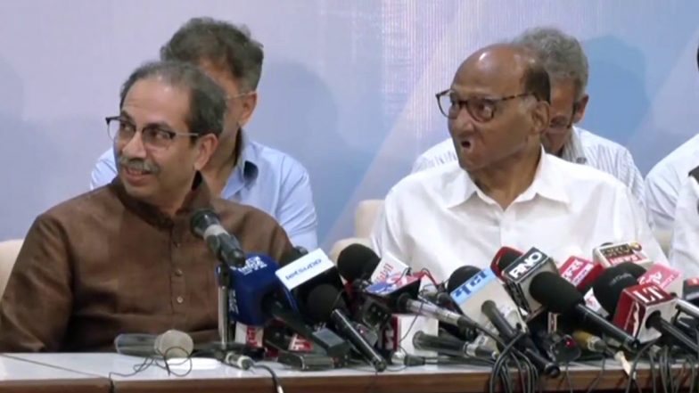 MVA Joint Press Conference: उद्धव ठाकरे ने बीजेपी पर साधा निशाना, शरद पवार ने कहा- जहां-जहां पीएम मोदी ने रोड शो किया, वहां MVA की जीत हुई (Watch Video)