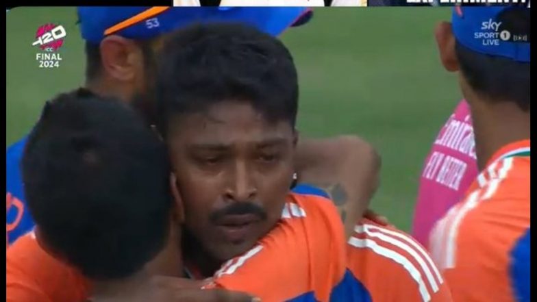Hardik Pandya Crying Video: टी20 विश्व कप फाइनल के आखिरी ओवर में मैच जिताऊ गेंदबाजी करने के बाद हार्दिक पंड्या के आंखों से झलके खुशी से आंसू, देखें वीडियो