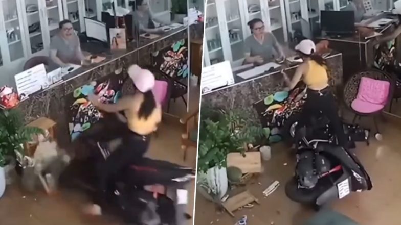तेज रफ्तार स्कूटी समेत मेडिकल स्टोर में घुस गई पापा की परी, फिर जो हुआ... Viral Video देख हो जाएंगे हैरान