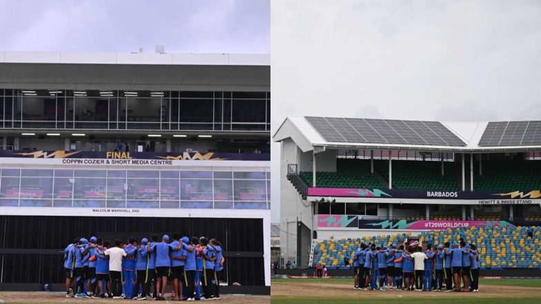 Rahul Dravid Last Huddle With Team India: खाली स्टेडियम, जश्न में डूबा पूरा देश, राहुल द्रविड़ ने अचानक बुला ली टीम मीटिंग, तस्वीरों में देखें कैसे टीम इंडिया ने के हेड कोच ने ली विदाई