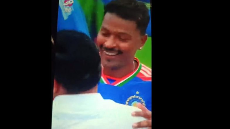 Hardik Pandya Hugs Jay Shah: टीम इंडिया बनी टी20 क्रिकेट की नई चैंपियन, साउथ अफ्रीका को हराने के बाद BCCI सचिव जय शाह को लगाया गले