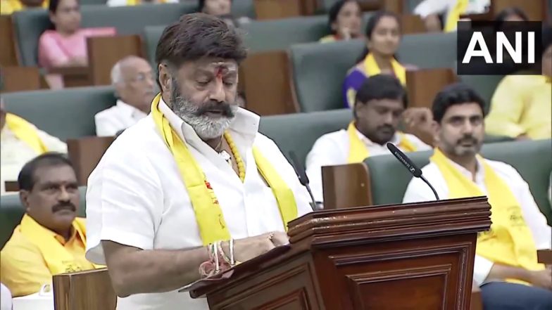 तेलुगु फिल्मों के सुपरस्टार और TDP विधायक नंदमुरी बालकृष्ण ने आंध्र प्रदेश विधानसभा में ली शपथ