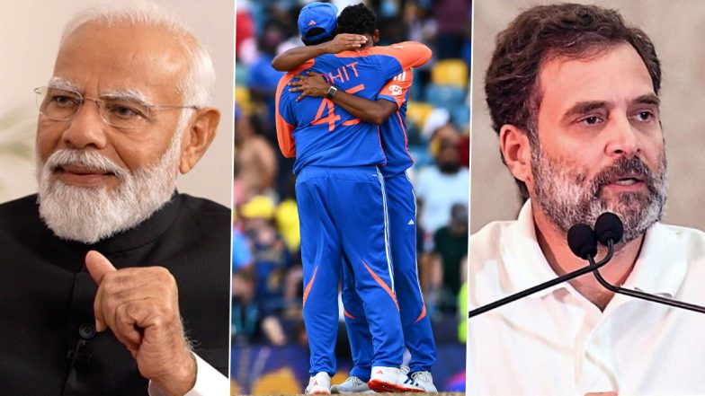 T20 World Cup 2024 Final: साउथ अफ्रीका के खिलाफ टीम इंडिया बनी चैंपियन, जीत पर राष्ट्रपति मुर्मू, PM मोदी, राहुल गांधी समेत इन नेताओं ने दी बधाई, देखें वीडियो और ट्वीट