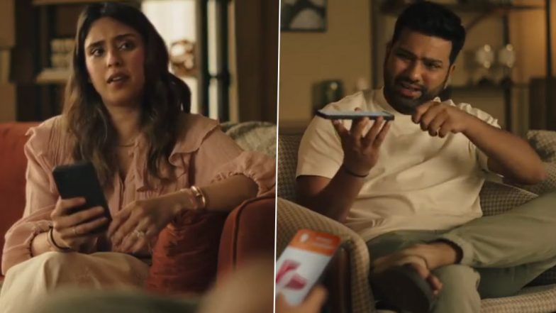 Rohit Sharma and Ritika Sajdeh’s New Ad: रोहित शर्मा और रितिका सजदेह के नए विज्ञापन ने सोशल मीडिया पर मचाई मीम्स की धूम, देखें फैन्स का मजेदार रिएक्शन!