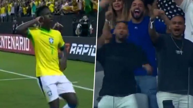Neymar Celebrating Vinicius Jr's Goal: कोपा अमेरिका में पैराग्वे&nbsp;के खिलाफ&nbsp;ब्राजील&nbsp;के विनिसियस जूनियर&nbsp;ने दागे गोल, खुशी से&nbsp;जश्न में झूम उठें नेमार जूनियर, देखें वीडियो