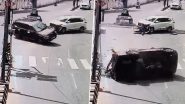Viral Video: हैदराबाद में सिग्नल जंप करते समय बड़ा हादसा, बीच सड़क पर 3 बार पलटी कार