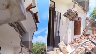 School Wall Collapsed In Vadodara: गुजरात के वडोदरा में अचानक गिरी एक स्कूल की दीवार, सातवीं कक्षा का छात्र घायल- Video