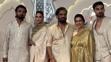 Anant- Radhika's Wedding Ceremony: परिवार के साथ अनंत अंबानी-राधिका मर्चेंट की शादी में शामिल हुए केएल राहुल- अथिया शेट्टी, देखें वीडियो