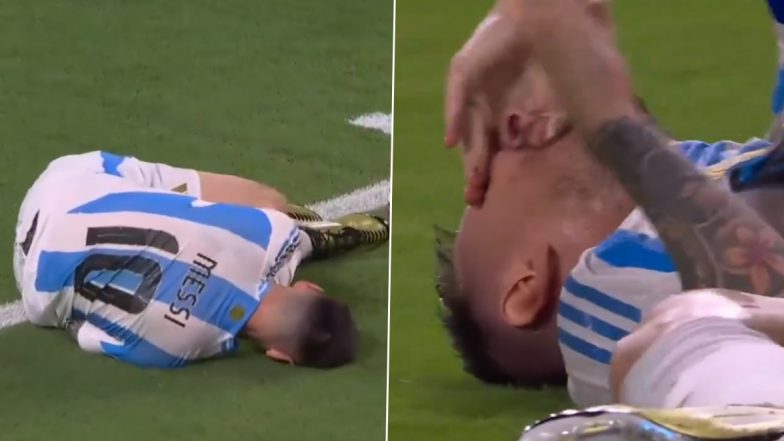 Argentina vs Colombia Final: अर्जेंटीना बनाम कोलंबिया कोपा अमेरिका फाइनल के दौरान लियोनेल मेस्सी को लगी गंभीर चोट, वीडियो हुआ वायरल