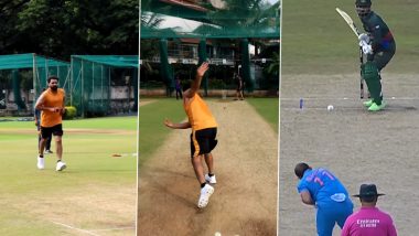 Mohammed Shami Bowls in Nets: चोट से उबरने के बाद मोहम्मद शमी ने नेट्स में की गेंदबाजी, भारतीय क्रिकेट टीम में वापसी पर नजर, देखें वीडियो