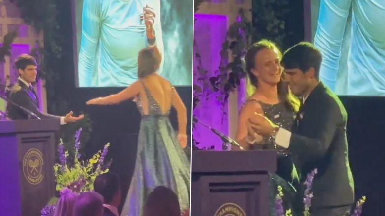 Wimbledon Champions Ball 2024:&nbsp;विंबलडन चैंपियंस बॉल में&nbsp;कार्लोस अल्काराज़, बारबोरा क्रेजिकोवा ने किया डांस,&nbsp;परंपरा को रखा जारी