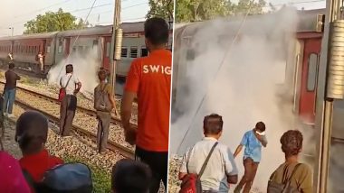 Howrah Express Caught Fire: अमृतसर में हावड़ा एक्सप्रेस में लगी भीषण आग, एक महिला यात्री गंभीर रूप से घायल- VIDEO