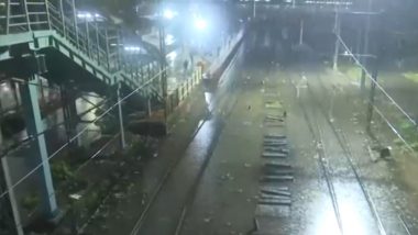 Mumbai Rains: मुंबई में भारी बारिश के कारण दादर रेलवे ट्रैक पर जमा हुआ पानी, देखें वीडियो