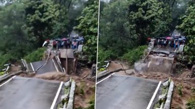 Bridge Collapse Video: भारी बारिश के कारण अल्मोड़ा-रानीखेत में पुल टूटा, पुलिस रूट डायवर्ट किया, देखें वीडियो