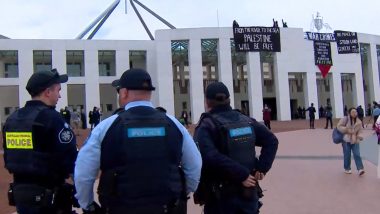 Australia Parliament: ऑस्ट्रेलिया की संसद में घुसे फलस्तीन समर्थक प्रदर्शनकारी