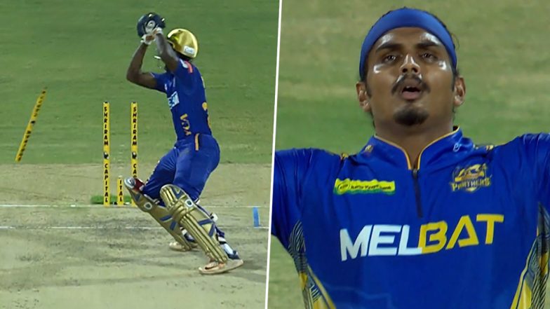 TNPL 2024: अजय कृष्णा ने दो टुकड़ों में तोड़ा मिडिल स्टंप, तमिलनाडू प्रीमियर लीग में&nbsp;गेंदबाज़ ने रफ्तार से बरपाया कहर, देखें वीडियो