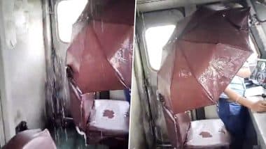 Train Viral Video: हाथों में छाता लेकर ट्रेन का लोको पायलट केबिन में बैठा है, छत से बरस रहा है जोरदार पानी, ये हर भारतीय रेल का हाल