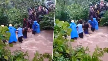 Rescue Of 80 People In Goa: पाली वाटरफॉल में फंसे 80 पर्यटकों को किया गया रेस्क्यू, गोवा की फायर ब्रिगेड, एनडीआरएफ और पुलिस ने सभी को सही सलामत निकाला-Video