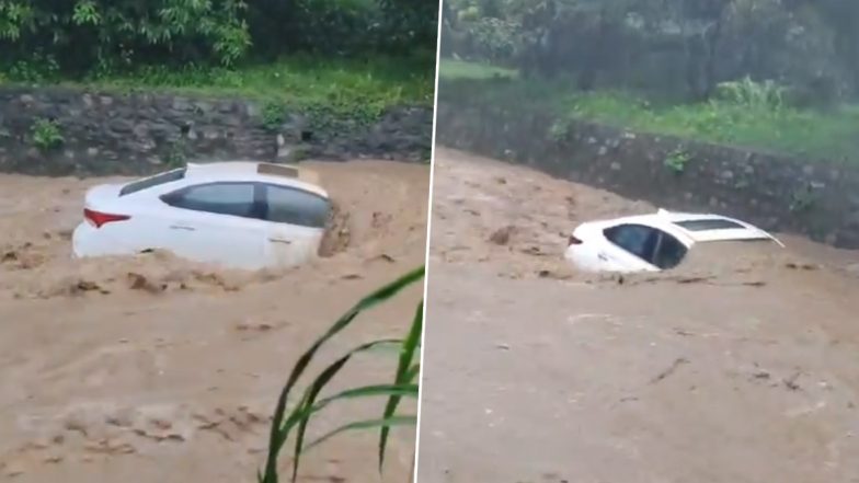 Video: कालाढूंगी के मेथीशाह नाले में पानी के तेज बहाव में बह गई कार, दो लोगों की बाल-बाल बची जान, उत्तराखंड के नैनीताल की घटना