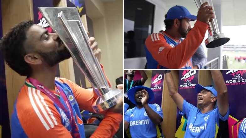 Memorable Moments From India's Dressing Room: टी20 वर्ल्ड कप ट्रॉफी जीतने के बाद भारतीय ड्रेसिंग रूम के कुछ यादगार पल, BCCI ने शेयर किया वीडियो