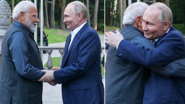 PM Modi Meets President Putin: पीएम मोदी ने रूसी राष्ट्रपति व्लादिमीर पुतिन से की मुलाकात, सोशल मीडिया पर शेयर की तस्वीरें